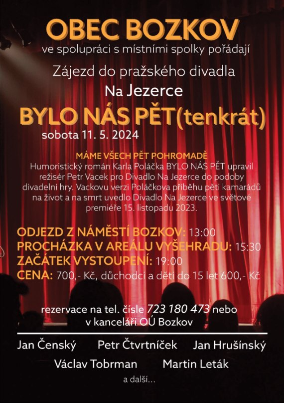 Zájezd do pražského divadla Na Jezerce